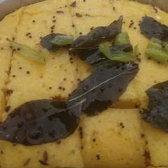 A picture of Gujarati special Nylon Khaman Dhokla.