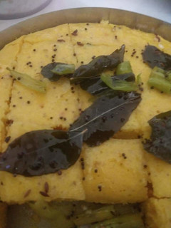 A picture of Gujarati special Nylon Khaman Dhokla.