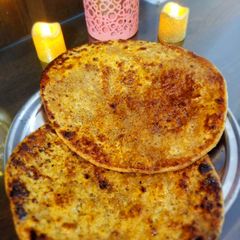 A picture of Cheeni K Parathay/meethay parathay.
