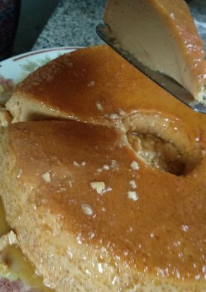 Una foto de Flan de dulce de leche
