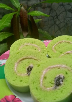 Foto resep Bolu gulung pandan kukus lembut