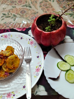 A picture of Salad - Chilli oil Cucumber salad.