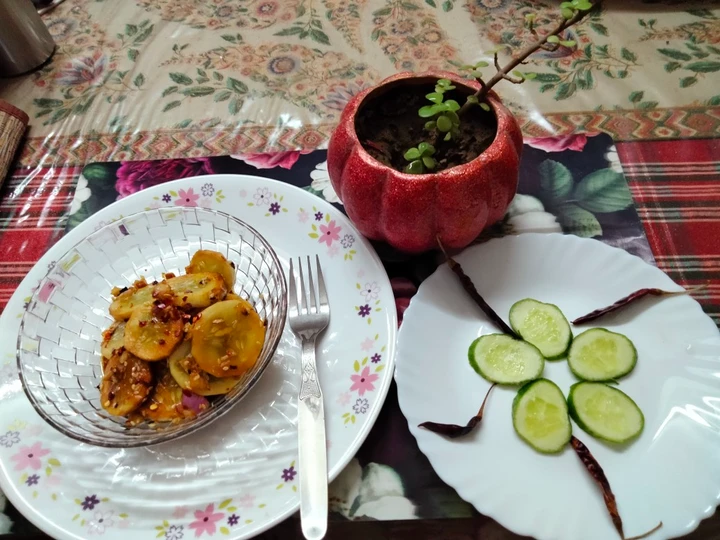 Simple Way Prepare Recipe Salad - Chilli oil Cucumber salad that is Can Pamper Your Tongue, Appealing}