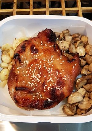 烤雞腿便當 的食譜成品照片