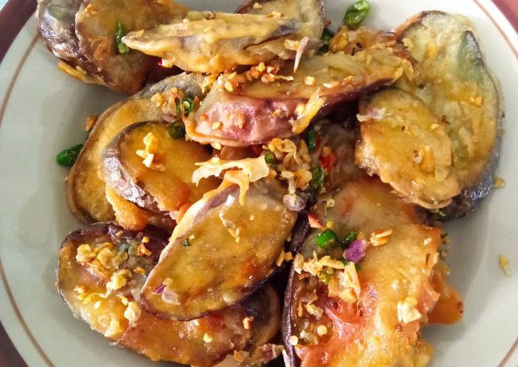 Resep Anak Kos: Terong Crispy (+Pedas Asin Cabe Garam)