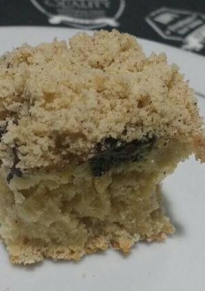 Foto de Cuca de farofa com chocolate 60% cacau
