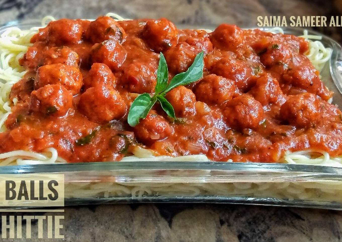 Meat balls spaghettis