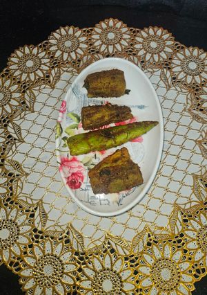 A picture of Bharwa karela.