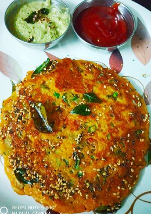 A picture of Rava Handvo.