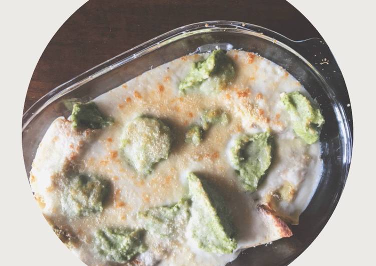 Cannelloni di crepes con crema di broccoli e gorgonzola