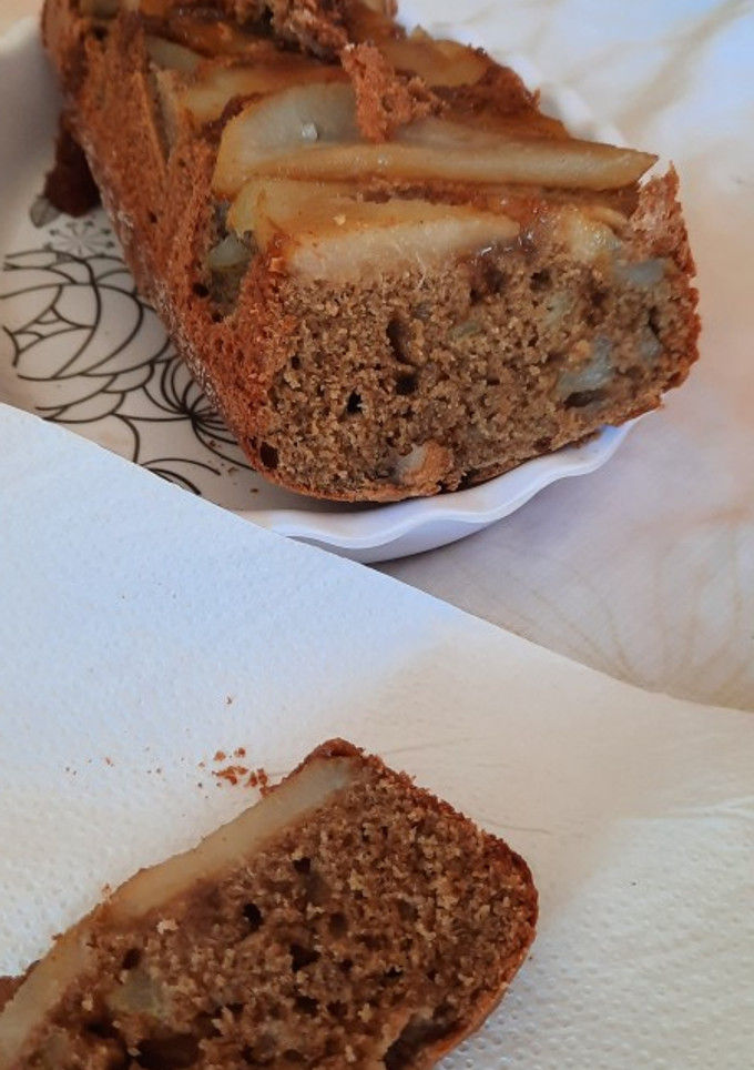 Una foto de Budín integral de pera