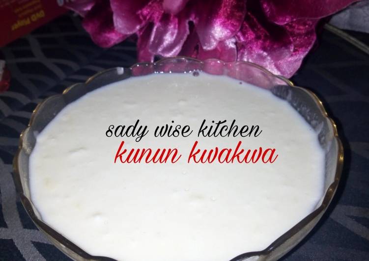 Recipe of Super Quick Homemade Coconut &amp; Milk (kunun kwakwa da madara)