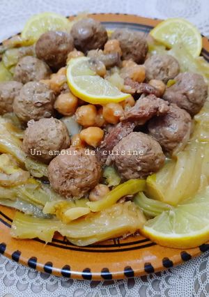 Une photo de Tajine de fenouil agneau et boulettes 🍋