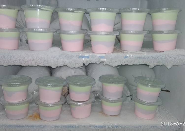 Langkah Mudah untuk Menyiapkan Ice cream pop ice homemade simple yang Menggugah Selera