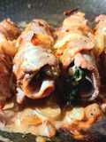 Rollitos de Filete de res rellenos con Espinacas y queso panela