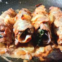 Una foto de Rollitos de Filete de res rellenos con Espinacas y queso panela