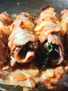 Una foto de Rollitos de Filete de res rellenos con Espinacas y queso panela