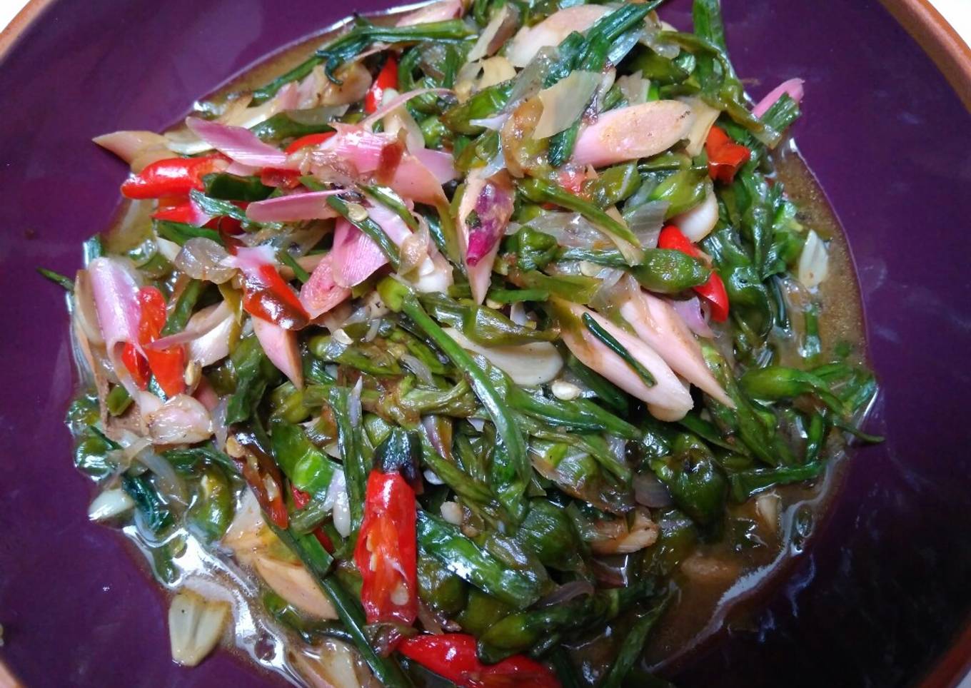 Tumis genjer kecombrang