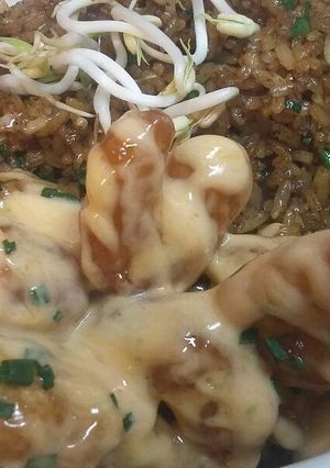 Una foto de Bolws camarones tempura