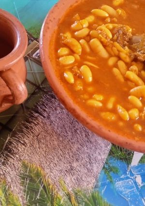 صورة لوصفة لوبيا البيضاء بلسان خروف