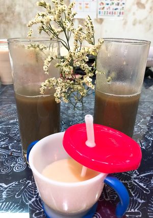 Hình của món Sữa đậu xanh mật mía.