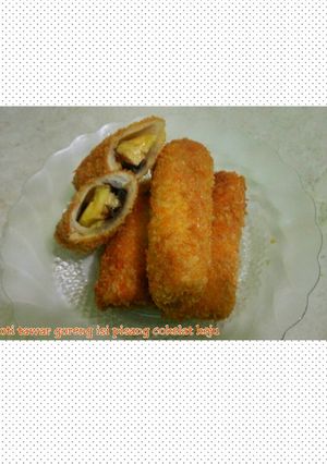 Foto resep Roti tawar isi pisang keju cokelat