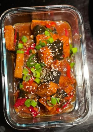 Foto resep Tahu goreng bungkus nori dgn saus pedas manis