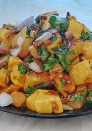 A picture of Aloo Chaat.