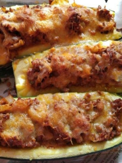 A picture of Stuffed Zucchini.