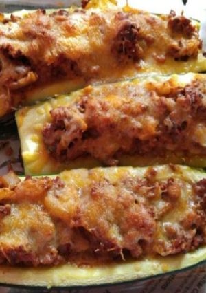 A picture of Stuffed Zucchini.