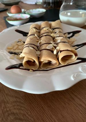 Foto principal de Crepes de chocolate y Nutella fáciles