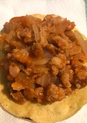 Una foto de Tinga de soya para la dieta