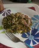 Tallarines integrales con pollo y pesto estilo Mila