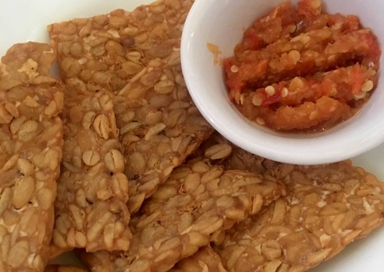 Resep NN. TEMPE GORENG DAN SAMBEL BAWANG SIMPLE 👍 yang Enak Banget