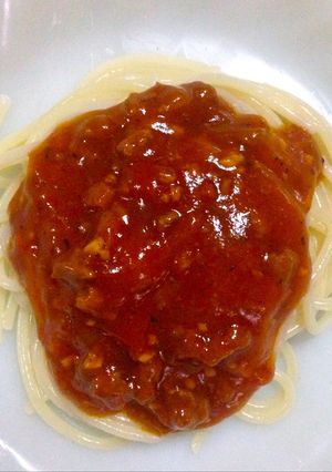 A picture of Sweet Savoury Pasta Meat Sauce Kid-Friendly (Bolognese).