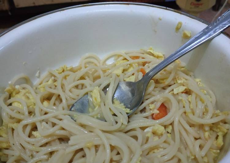 Langkah Mudah untuk Menyiapkan Spagetti telur Anti Gagal