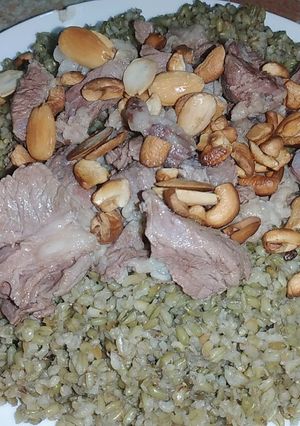 صورة لوصفة فريكة مع شقف لحمة