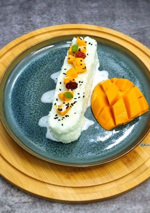 A picture of Mango Sticky Rice Pudding.