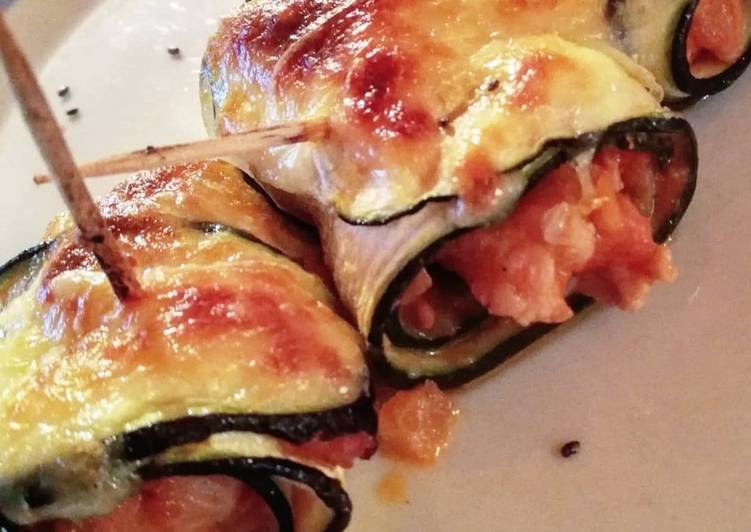 Canelones ligeros de calabacín