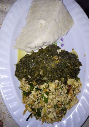 A picture of Ugali with kienyeji and eggs#weeklyjikonichallenge.