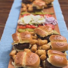 A picture of Sliders charcuterie board.