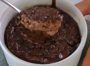 Foto di Fit tortino di fiocchi di latte al cacao