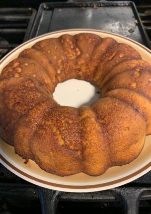 A picture of Tanta Küglers Banana Kuchen.