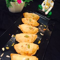 A picture of Karanji (coconut Gujiya).