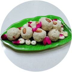 A picture of Makhana Coconut laddu.