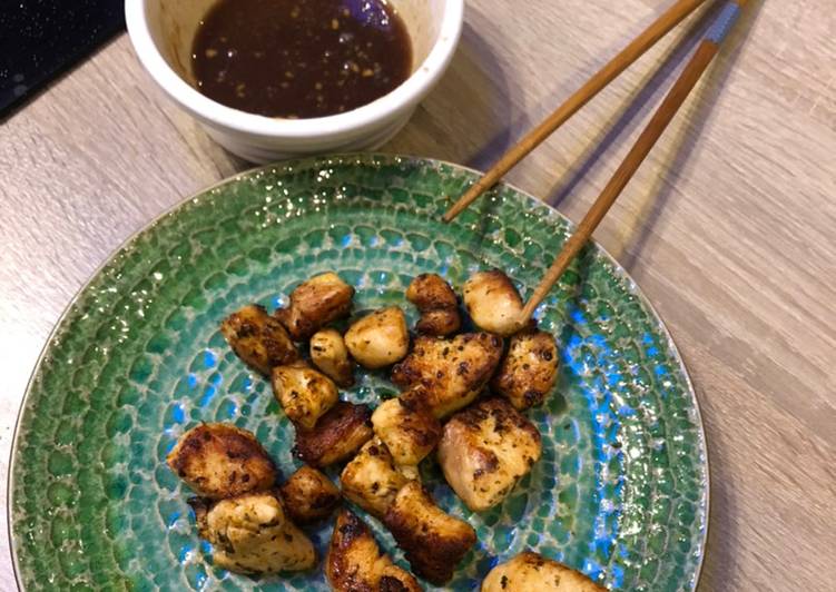 Simple Way to Make Favorite Spicy chicken bites with a honey mustard sauce