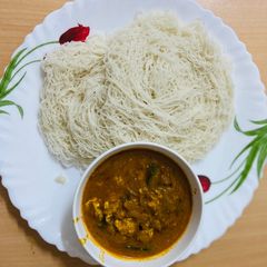 Rice flour Idiyappam A picture of Rice flour Idiyappam.