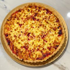 A picture of Beetroot and feta tart.