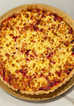 A picture of Beetroot and feta tart.