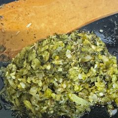Sambal Ijo (Green Sambal) A picture of Sambal Ijo (Green Sambal).